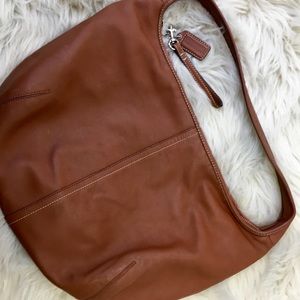 Coach Leather Hobo Copper Handbag.